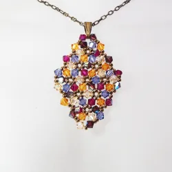 Pendant 40cm - Malvina Rhombus M-Bronze Chain - Pendant 40cm - Laiton bronze